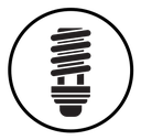 Energy efficiency light bulb icon