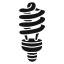 Energy efficiency light bulb icon