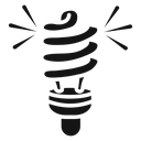 Energy efficiency light bulb icon