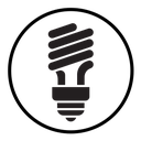 Energy efficiency light bulb icon