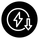 Energy reduction icon