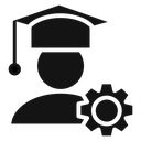 Engineering education Black Filled icon