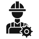 Engineering service Black Filled icon