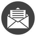 Envelope Black Filled icon