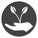 Environment Seedling Hand Black Filled icon