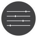 Equalizer Slider Bars Black Filled icon
