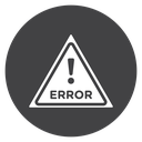 Error Triangle Label Black Filled icon