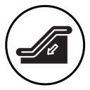 Escalator down icon
