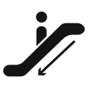 Escalator down icon