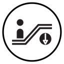 Escalator down icon