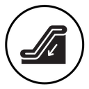 Escalator down icon