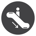 Escalator Black Filled icon