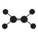 Ethylene molecule icon