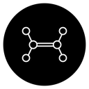 Ethylene molecule icon