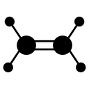 Ethylene molecule icon