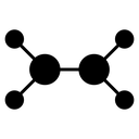 Ethylene molecule icon