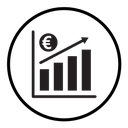Euro chart icon