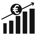 Euro chart icon
