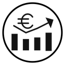 Euro chart icon