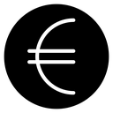 Euro Coin Sign icon