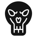 Evil skull Black Filled icon