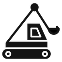 Excavator Black Filled icon