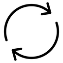 Exchange Circular Arrows Black Filled icon