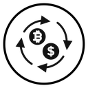 Exchange rate Black Filled icon