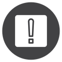 Exclamation Button Black Filled icon