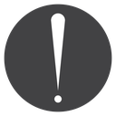 Exclamation Black Filled icon