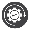 Execution Black Filled icon