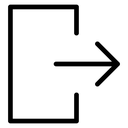 Exit Black Filled icon