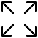 Expand 2 Black Filled icon