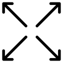 Expand arrows Black Filled icon