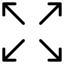 Expand Arrows Black Filled icon