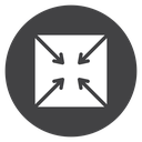 Expand Corner Arrows Black Filled icon