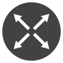 Expand Diagonal Arrows Bold icon