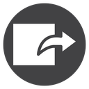 Export file arrow Black Filled icon