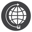 Export Globe Black Filled icon
