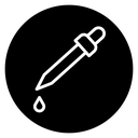 Eye dropper half icon