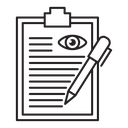 Eye test document icon