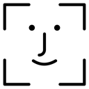 Face id Black Filled icon