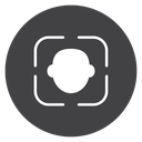 Face ID Black Filled icon