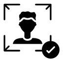 Face ID scanner with check mark icon