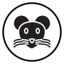 Face of mouse Black Filled icon