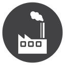Factory Chimneys Black Filled icon
