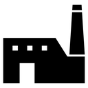 Factory Smokestack Building icon