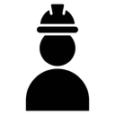 Factory Worker Black Filled icon