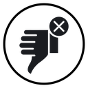 Fail or failure icon