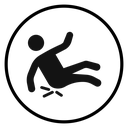 Fall accident icon